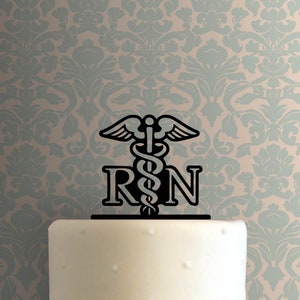Caduceus Registered Nurse RN 225-B267 Cake Topper