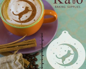 Cat Moon 263-131 Latte Art Stencil