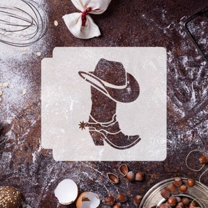 Stencil per cappello da cowboy sullo stivale 783-G489