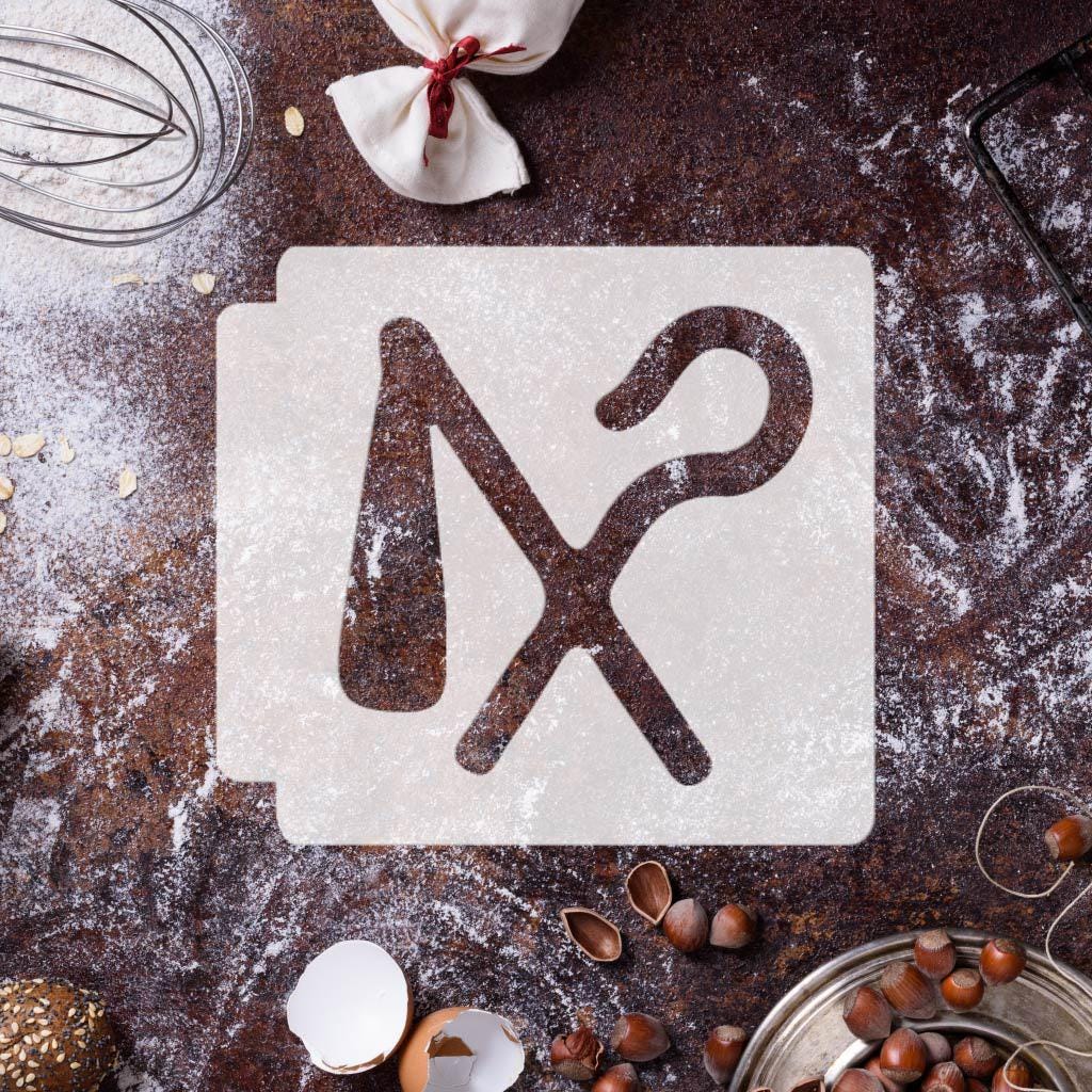 Egyptian Hieroglyphs - Crook Flail 783-J295 Stencil