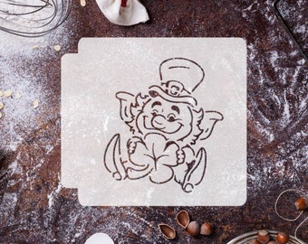 St Patricks Day - Leprechaun with 4 Leaf Clover 783-F595 Stencil