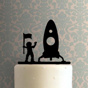 Astronaut und Raumschiff 225-A111 Cake Topper