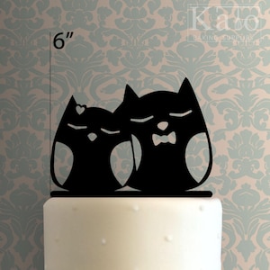 Owl Couple 100 Cake Topper