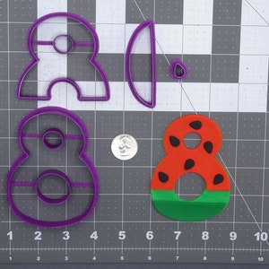 Watermelon Font Number Eight 266-G976 Cookie Cutter Set