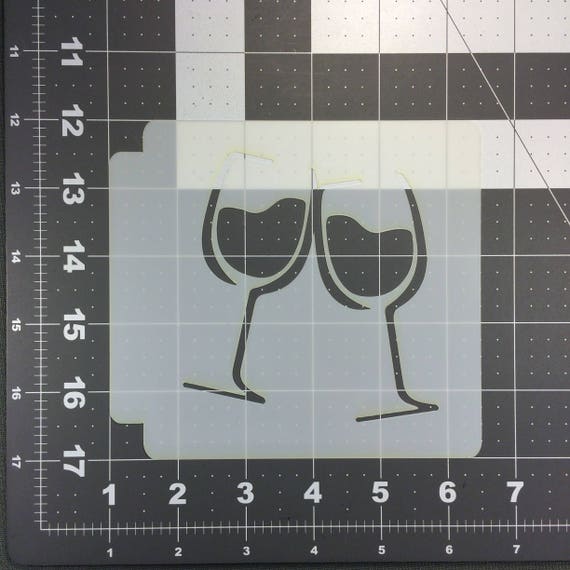 Wine Glass 100 Stencil | Etsy
