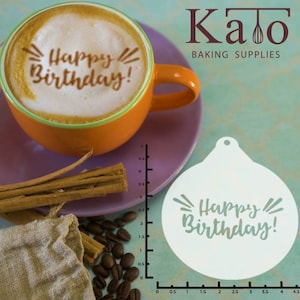 Alles Gute zum Geburtstag 263-148 Latte Art Schablone