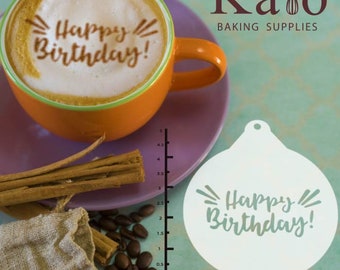 Happy Birthday 263-148 Latte Art Stencil