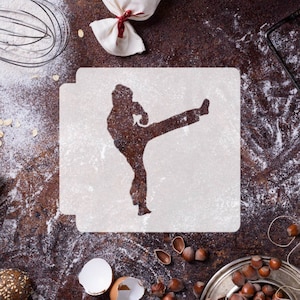Karate Boy Body 783-D264 Stencil Silhouette