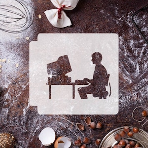 Man on Computer 783-E805 Stencil