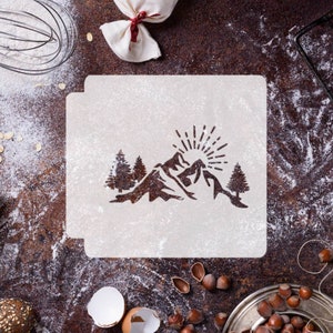 Mountain Scenery 783-F439 Stencil