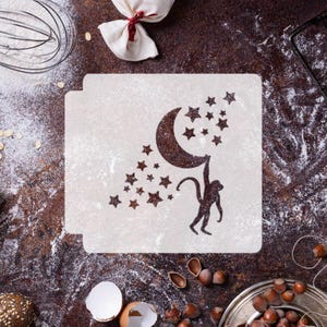 Monkey Moon Stars 783-J045 Stencil