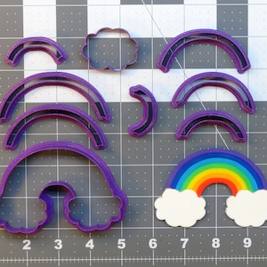 Rainbow and Clouds 266-A019 Cookie Cutter Set