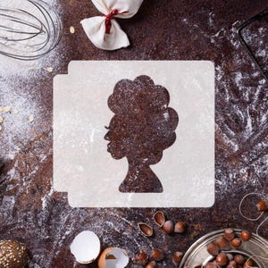 Afro Girl Head 783-J425 Stencil