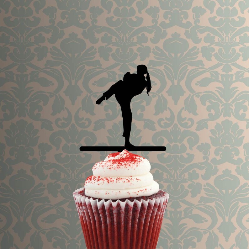 Karate Girl 228391 Cupcake Topper Etsy