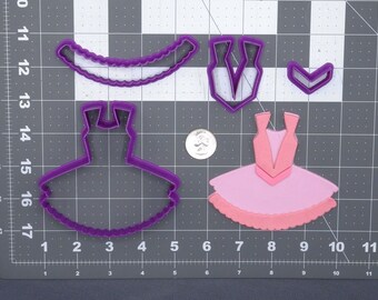 Conjunto de cortador de biscoitos bailarina tutu 266-G415