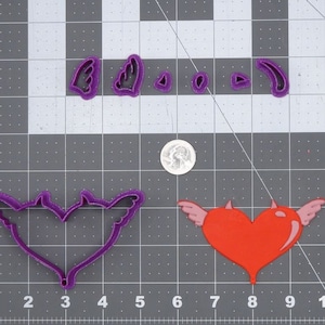 Angel Devil Heart 266-I190 Cookie Cutter Set