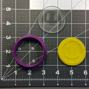 Smiley Face 100 Cookie Cutter and Stamp (Embossed)