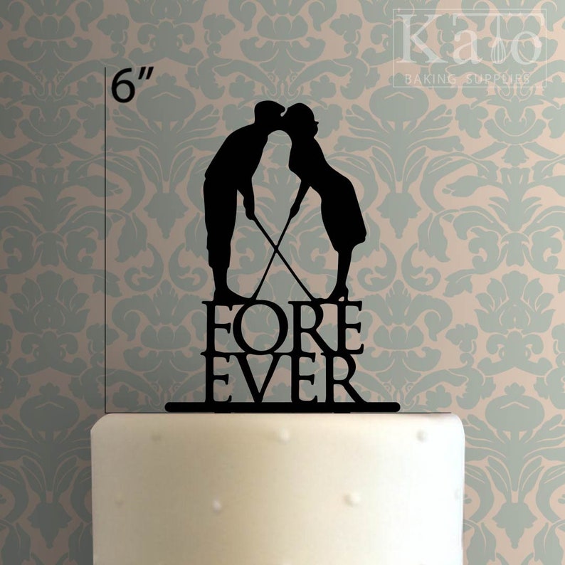 For Ever Golf Wedding 225235 Cake Topper Etsy