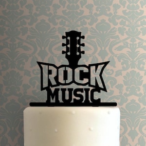Decoración para tarta con música rock 225-A913
