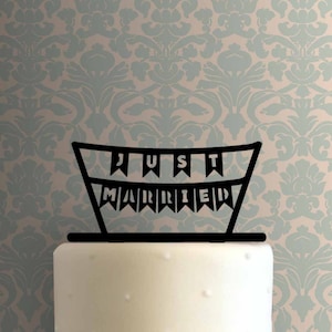Just Married Banner 225-A254 Cake Topper
