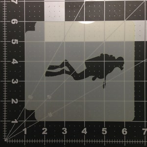Scuba Diver 100 Stencil