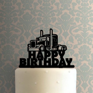 Semi Truck Happy Birthday 225-A967 Cake Topper