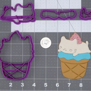 Cat Ice Cream Cone 266-I436 Cookie Cutter Set