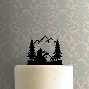 Sasquatch Riding Motorcycle 225-B359 Cake Topper