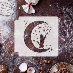 Cat on Moon 783-G839 Stencil