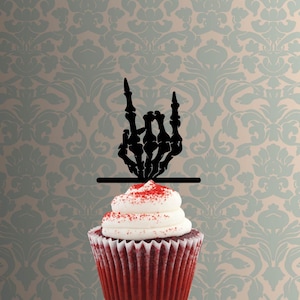 Skeleton Rock N Roll Hand 228-511 Cupcake Topper