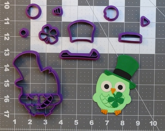 St. Patrick's Day Owl 266-A817 Cookie Cutter Set