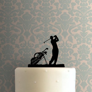 Custom Golf Happy Birthday Age 225-B755 Cake Topper