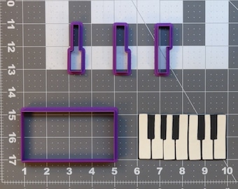Piano Keys 266-A867 Cookie Cutter Set