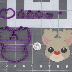 Reindeer Head 266-L034 Cookie Cutter Set