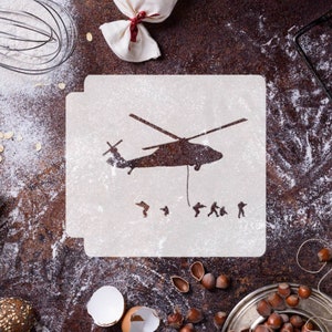 Helicopter Soldier Drop 783-H549 Stencil