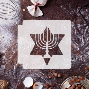 Hanukkah - Menorah and Star of David 783-E333 Stencil