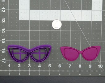 Retro Katze Brille 266-D089 Cookie Cutter