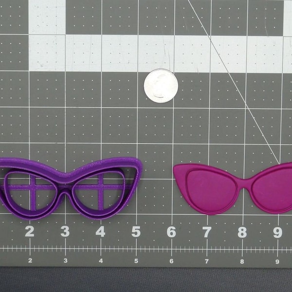 Retro Cat Eye Glasses 266-D089 Cookie Cutter