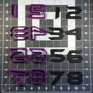Bat Font Number Cookie Cutter Set