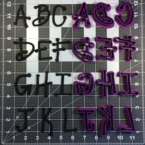 Cool Dot Font Uppercase Cookie Cutter Set
