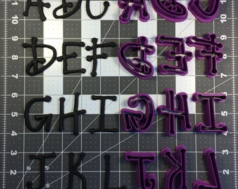 Cool Dot Font Uppercase Cookie Cutter Set