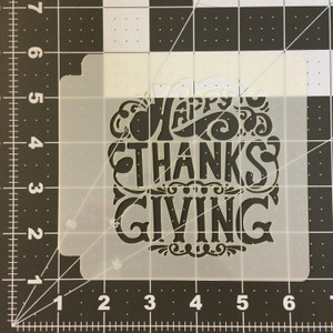 Happy Thanksgiving 100 Stencil