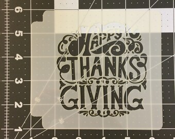 Happy Thanksgiving 100 Stencil