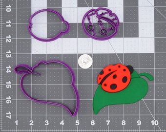 Ladybug on Leaf 266-H236 Cookie Cutter Set