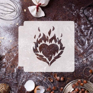 Heart on Fire 783-C898 Stencil