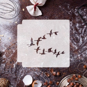 Geese Flying in V Formation 783-F728 Stencil