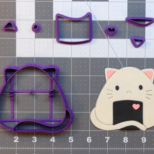 Cat Rice Ball 266-A438 Cookie Cutter Set