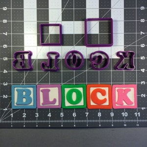 Alphabet Block Font Uppercase Cookie Cutters