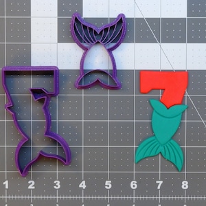 Mermaid Number - Seven 266-A349 Cookie Cutter Set
