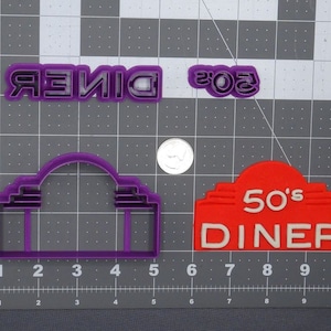 50s Diner Sign 266-E283 Cookie Cutter Set